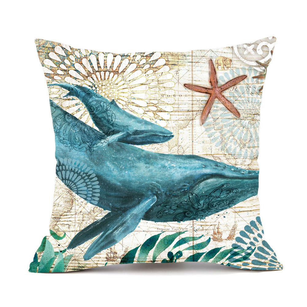 Ocean-Themed Throw Pillow Cases for Sofa & Chair