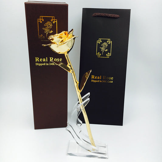 PREMIUM Christmas or Birthday Gift 24K Full Gold-Plated Rose