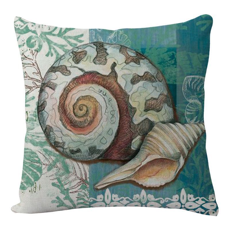 Ocean-Themed Throw Pillow Cases for Sofa & Chair