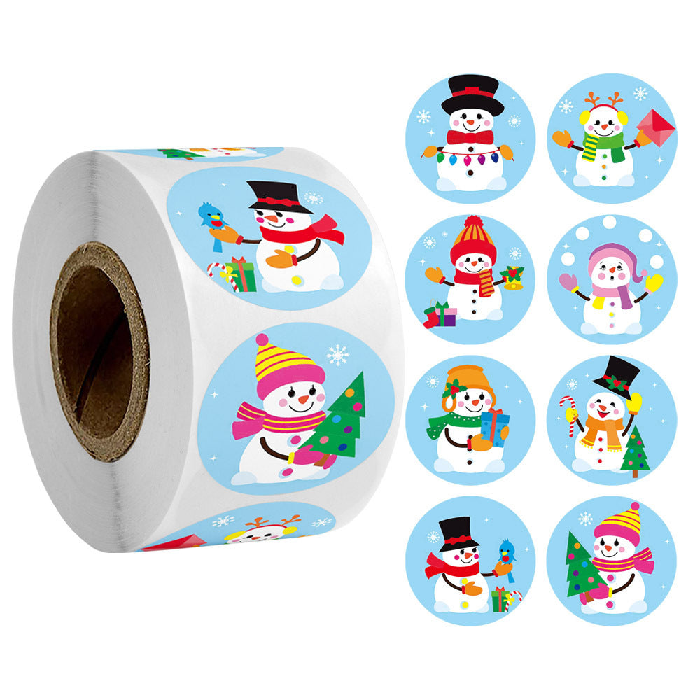 Merry Christmas Decorative Stickers – Self-Adhesive Labels for Gifts & Parties