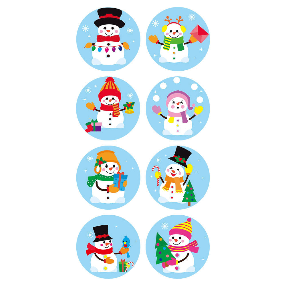 Merry Christmas Decorative Stickers – Self-Adhesive Labels for Gifts & Parties