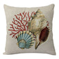 Ocean-Themed Throw Pillow Cases for Sofa & Chair